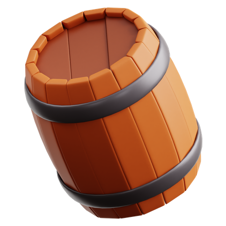 Hölzernes Bierfass  3D Icon