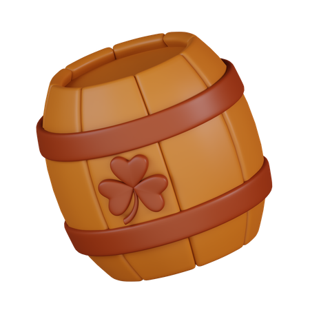 Hölzernes Bierfass  3D Icon