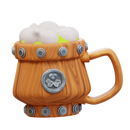 Hölzerner Bierkrug  3D Icon