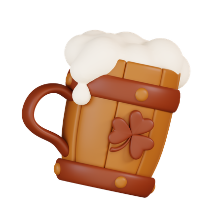 Hölzerner Bierkrug  3D Icon