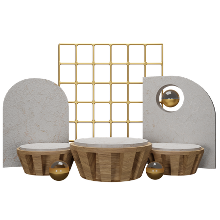 Holzdisplay  3D Icon