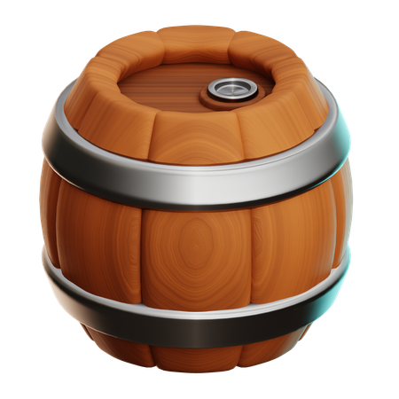 Holzfass  3D Icon