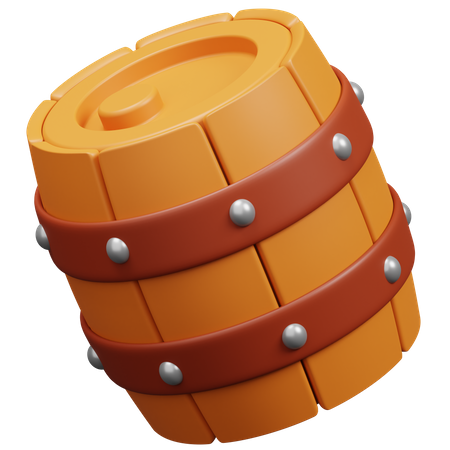 Holzfass  3D Icon