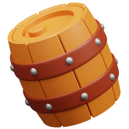 Holzfass  3D Icon