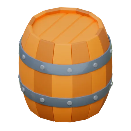 Holzfass  3D Icon