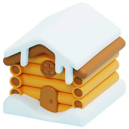 Holzhaus  3D Icon