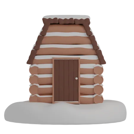 Holzhaus  3D Illustration