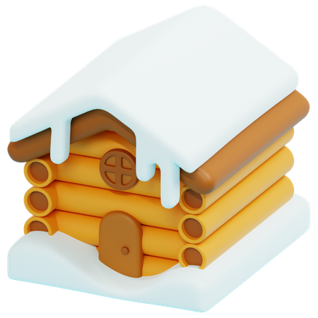 Holzhaus  3D Icon