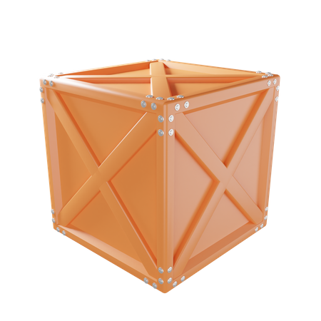 Holzbox  3D Illustration