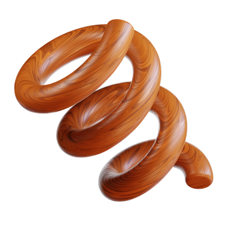 Holzmaserung Spirale  3D Icon