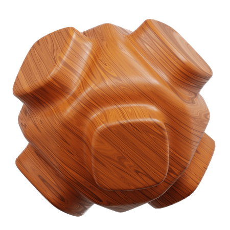 Holzmaserung strukturiertes Objekt  3D Icon