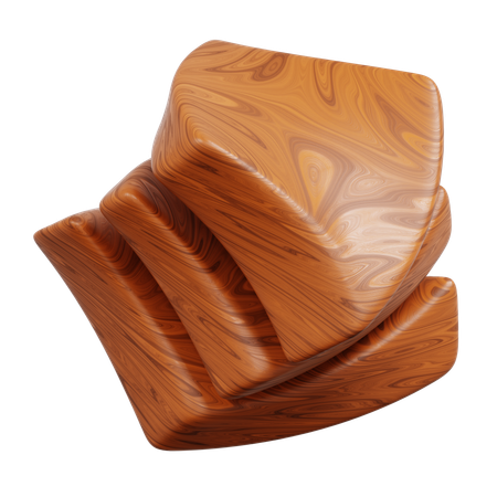 Holzmaserungspfeile erzeugen einen Aufwärtswirbel  3D Icon