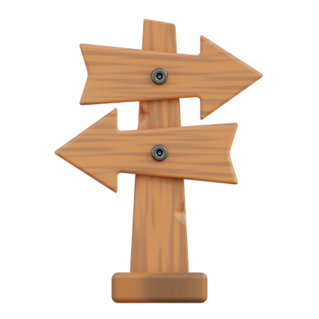 Holzpfeil Richtung  3D Icon