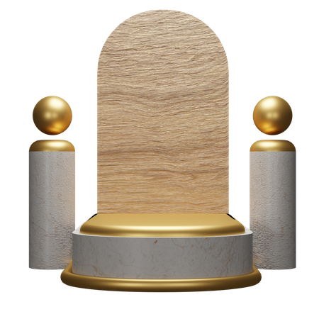 Holzpodest-Display  3D Icon