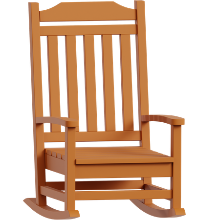 Schaukelstuhl aus Holz (Outdoor)  3D Icon