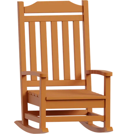 Schaukelstuhl aus Holz (Outdoor)  3D Icon