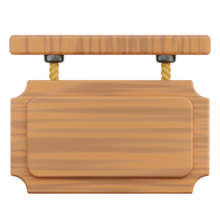 Holzschild  3D Icon