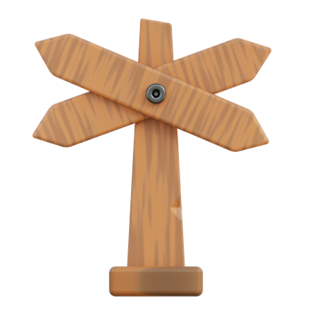 Holzschild x  3D Icon