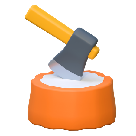 Holzschneideaxt  3D Icon