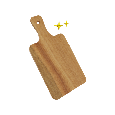 Schneidebrett aus Holz  3D Illustration