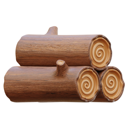 Holzstapel  3D Icon