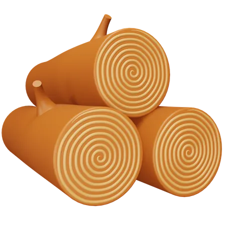 Holzstapel  3D Icon