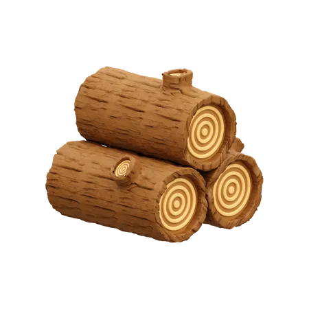 Holzstapel  3D Icon