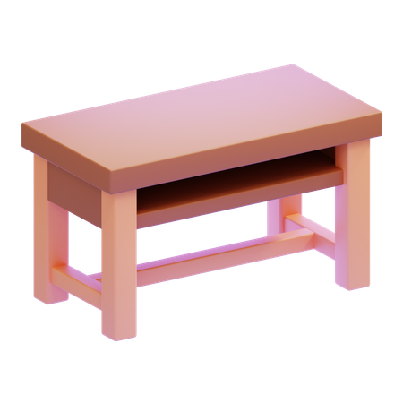 Holztisch  3D Icon