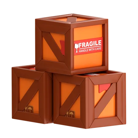 Holzpaketbox  3D Icon