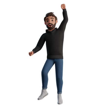 Hombre alegre  3D Icon