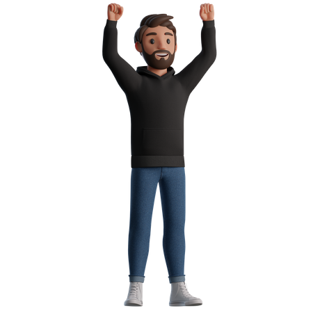 Hombre alegre  3D Icon