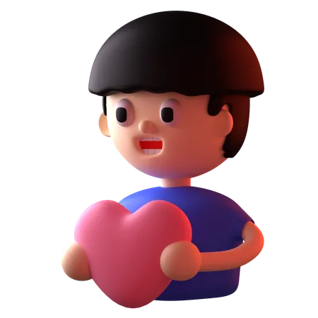 Hombre amor  3D Icon