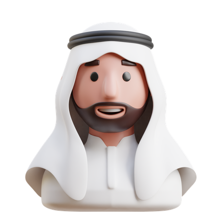 Hombre arabe  3D Icon