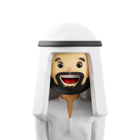 Hombre árabe  3D Icon