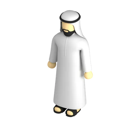 Hombre arabe  3D Illustration