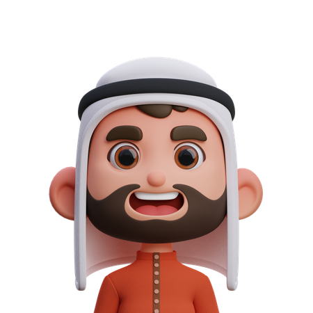 Hombre arabe  3D Icon