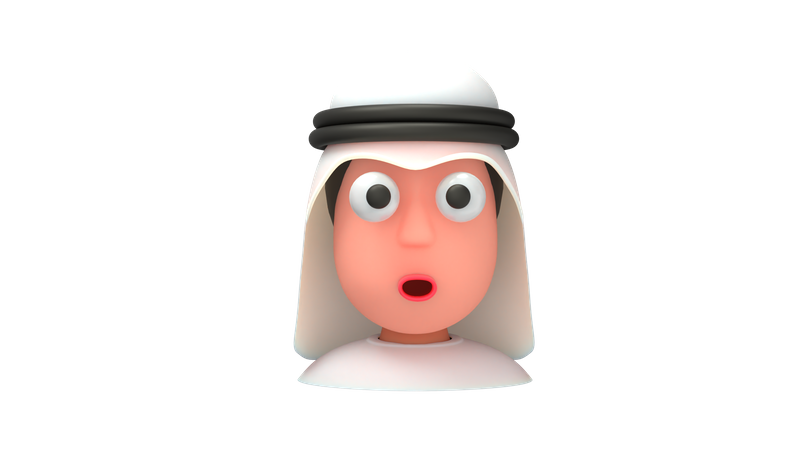 Hombre árabe impactante  3D Icon