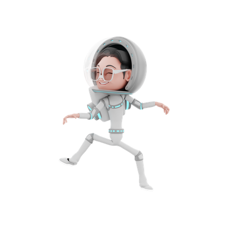 Hombre astronauta bailando  3D Illustration