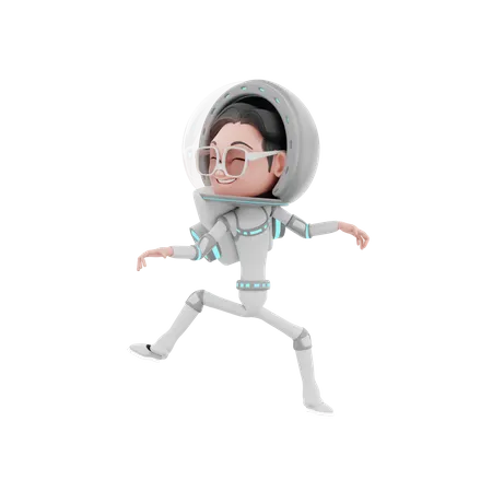 Hombre astronauta bailando  3D Illustration