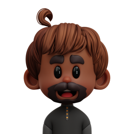 Hombre con bigote  3D Icon