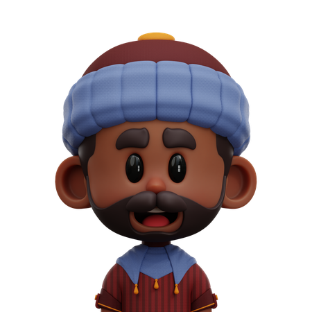 Hombre con bigote  3D Icon