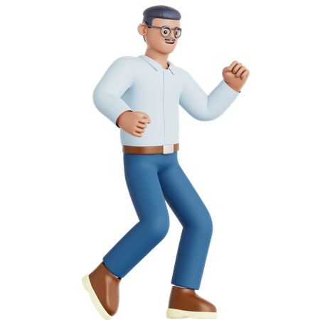 Hombre bailando  3D Illustration