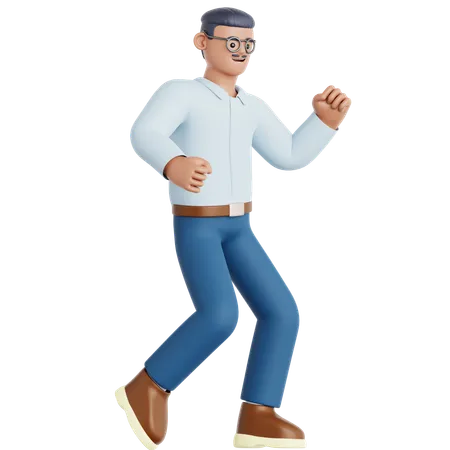 Hombre bailando  3D Illustration