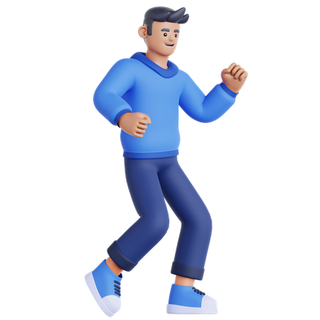 Hombre bailando  3D Illustration