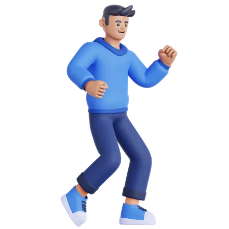 Hombre bailando  3D Illustration