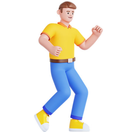 Hombre bailando  3D Illustration