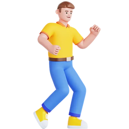 Hombre bailando  3D Illustration