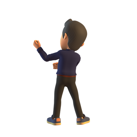 Hombre bailando  3D Illustration