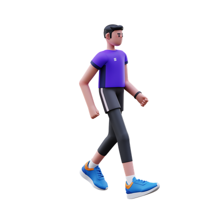 Hombre caminando  3D Illustration