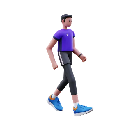 Hombre caminando  3D Illustration